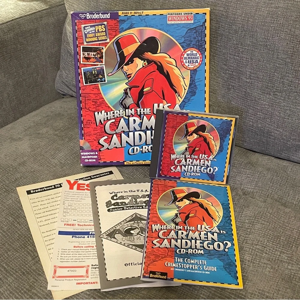 Lot of 3 Vintage Carmen SanDiego Computer Games
